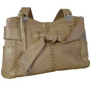 Brighton Cleo Bow Champagne Leather Bag